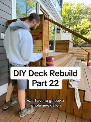 DIY Deck Rebuild - Part 22 #diydeck #diydeckrebuild #deckrenovation #deckremodel #DIY #diyproject #diyprojects #lakehomerenovation #beforeandafter #decktransformation 