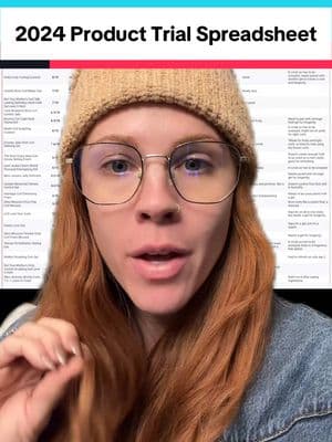 Here it is…The 2024 Product Trial Spreadsheet! It’s hard to see on here, but it’s located on my website to view in entirety! #greenscreenvideo #producttesting #producttrial #curlspecialist #greenscreen 