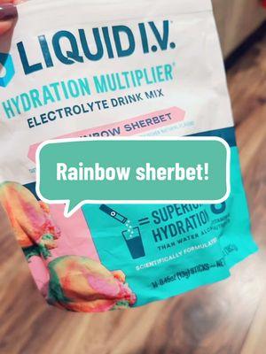 Yummy sugar free liquid iv! #sugarfree #liquidiv #rainbowsherbet #liquidivsugarfree #hydration #electrolytes 