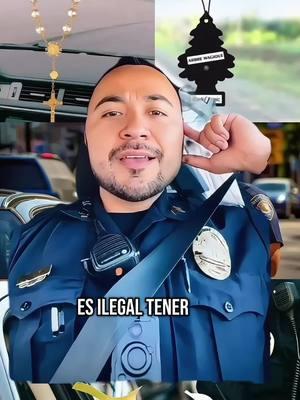 Es ilegal poner un rosario colgando del parabrisa !!!  #paratii #fy #policia #videoviral #usa🇺🇸 #sargentocornejo #unitedstates #carros #fiesta #🚨 #drive #🇺🇲 #latinosenusa #parque #invitados #importante #leyes 