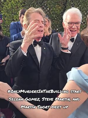 #OnlyMurdersInTheBuilding stars Selena Gomez, Steve Martin, and Martin Short meet up on the #GoldenGlobes carpet. @Variety 