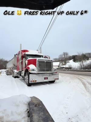 Little cold start on a Sunday how bout it #LoneWolfTransport #bluecollarboys #2ws #dumpbucketmafia #cornfieldcadillac #9900 