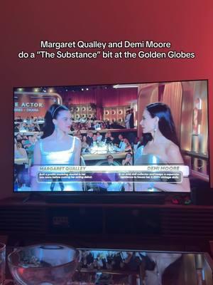 They’re so cute I love them 🥹 #demimoore #margaretqualley #thesubstance #goldenglobes #goldenglobes2025