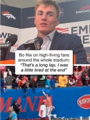 Bo Nix was a little winded after his victory lap 😅 #denverbroncos #broncos #nfltiktok 