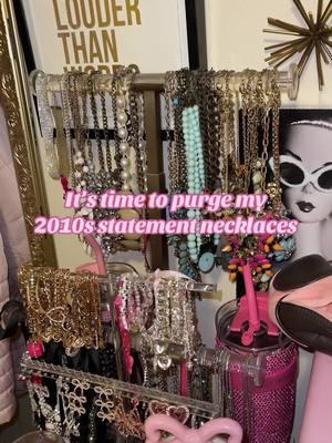 It was time. But some of them were hard to get rid of. 🙈 #statementnecklaces #millenialsoftiktok #millenialstyle #2010s #decluttering #millenialsbelike #fyp #foryou #foryoupage 