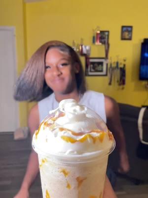 Can I have a sip? 🥸  @Kam💋  #kilahreigan #lizzycapri #caramelfrappe #caramelfrappucino 