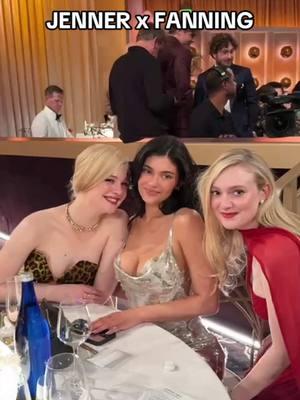 Two iconic families come together to maximize their joint slay 💅💅 #GoldenGlobes #CBS #Awards #AwardsShow #KylieJenner #ElleFanning #DakotaFanning #ACompleteUnknown 