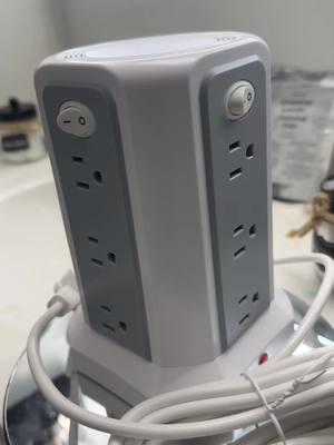 Sometimes you just need more plugs. This is the perfect addition to any bedroom, office space anywhere where you have a lot of things plugged up. #powerboardtower #extensioncord #tiktokshopjumpstartsale #holidayhaul #cordextension 