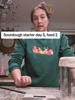 Sourdough starter day 5, feed 2. #sourdoughstarter  #resolution2025 