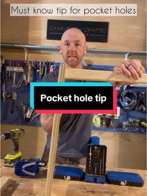 When you’re learning how to work with pocket holes, it might not be as straightforward as you think, like with this common problem.  - #woodworking #woodworker #woodwork #diyfurniture #diywoodwork #pocketholes 