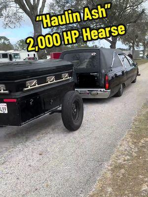 “Haulin Ash” 2,000 Horsepower  1993 Buick Roadmaster Hearse powered by a twin turbo 427 LS #sickcarsandtrucks #hearse #twinturbo #boostedcars #draganddrive 