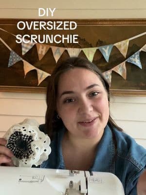 Beginner Friendly Sewing Projects- Episode 1: Oversized Scrunchies! #beginnerfriendlysewingprojects #easysewingproject #sewingproject #sewingtiktok 