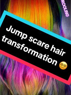 Who else got nervous when this hair turned into a JUMP SCARE 911 HAIR EMERGENCY 🤣🤣 #hairtransformation #hair #hairstyle #hairinspo #coolhair #alt #rainbowhair #vividhair #ohio #ohiohairstylist #cincinnatihairstylist  @Pulp Riot Hair @Danger Jones @Arctic Fox @Lunar Tides  