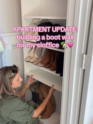 @IKEA BILLY bookcases make the best shoe walls. Now I have one for boots in my new cloffice 🏡💗👟 #ikea #ikeafurniture #apartment #dreamapartment #homerenno 