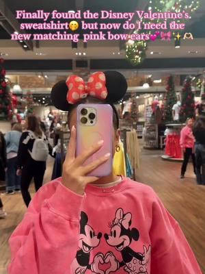 Didn’t think I need the new pink bow ears but now I might🤭✨ #disneyears #newdisneymerch #disneysweatshirt #newdisneyears #disneyvalentinesmerch #disneytiktok #disneystyle #disneyoutfit #disneyinspo 