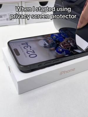 Yea. I hate it when others snoop on my phone #screenprotector #fyp #iphone #privacyscreenprotector #TikTokShop #tiktokmademebuyit #privacyscreen #privacy #blackscreen #blackglass 