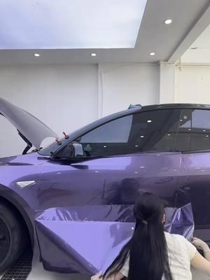 Rosemary Purple Car Vinyl Wrap😍😍#vinylwrap #carvinylwrap #carwraponline #rosemarypurple #purplevinyl  Follow @carwraponline, you can get more guidance when you choose vinyl wraps!!👏👏👏