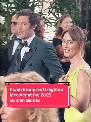 It’s date night at the #GoldenGlobes! 💕 #AdamBrody and #LeightonMeester were color-coordinated for tonight's #RedCarpet. Read more about their looks at the link in bio. #NobodyWantsThis #TheOC #GossipGirl 