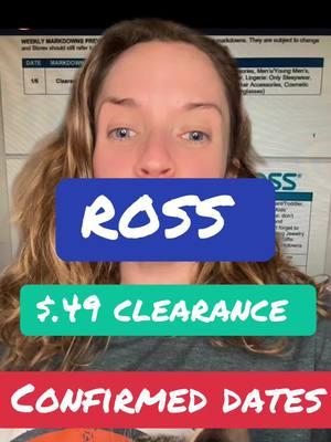 Ross dress for less confirm dates for their $.49 clearance! Thanks @Coupon with Kayla  #Ross #Savings #ClearanceHunter #ClearanceShopper#greenscreen 