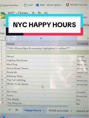 launching the nyc happy hour guide 🍻🍻🍻 over 100+ happy hours and late night options past 8pm!  follow & click the link in bio for the list 📸 #nychappyhour #nychappyhours #nychh #latenighthh #happyhours #cheapdrinksnyc #nyccheap 