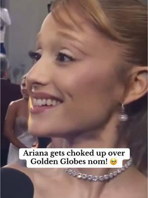 Ariana Grande talks getting "choked up" over her #GoldenGlobes nomination, plus how her mom always encouraged her biggest dreams! 💖 #arianagrande #wicked #wickemovie #glinda #galinda 