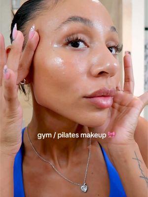 My 3 product makeup routine for the gym/ Pilates 🎀 @Half Magic ✨ #gymmakeup #cleangirlmakeup #naturalmakeuptutorial #glowymakeup 