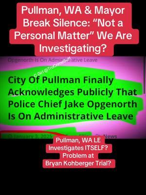 Pullman, WA & Mayor Break Silence: Not “a Personal Matter” We Are Investigating? Problem for Bryan Kohberger Trial & Idaho4 Case? #idaho4 #truecrime #crime #crimejunkie #bryankohberger #pullman #whitmancounty #court #idaho #college #fyp #True #truecrimetok #trials #truestory #true @BootheelRising(natasha) @j3ssr3n33_2 @C Girl2 @Alison @Jerry Smith @Deschene 1 @was fur ein auto ist das @willy @LisaMcDonald040 @SammyTMafia 