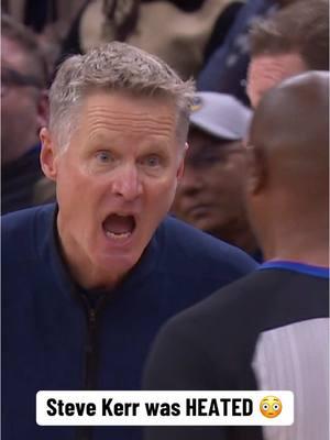 Kerr received a technical foul. #NBA #basketball #nbabasketball #warriors