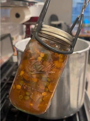 Pressure canning vegetable soup ✨ #fyp #canning #homestead #homesteader #homesteading #canning #canningandpreserving #foodpreservation #vegetablesoup #gardengrown #foodgarden #homemade #pressurecanning 