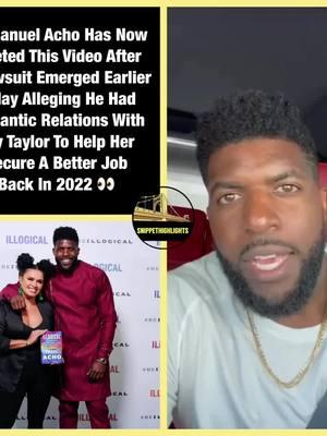 Emmanuel Acho Has Now Deleted This Video After A Lawsuit Emerged Earlier Today Alleging He Had Romantic Relations With Joy Taylor To Help Her Secure A Better Job Back In 2022 👀 #skipbayless #shannonsharpe #espn #stephenasmith #lebronjames #undisputed #firsttake #lakers #hiphop #dallascowboys #nbamemes #nbaplayoffs #sports #maxkellerman #basketball #basketballmemes #lakernation #ballislife #explorepage #foxsports #sportscenter #kawhileonard #lakermemes #nbameme #explore #football #lebronmemes 