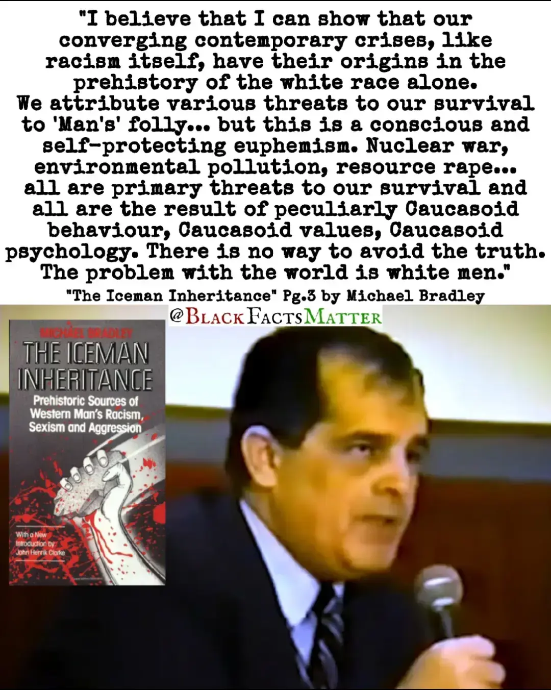 "The Iceman Inheritance" by Michael Bradley You won't find this title in a Barnes & Nobles 🟥⬛️🟩BlackFactsMatter🟥⬛️🟩 💯This group is dedicated to the sharing of Black Facts, Black Truths, Black Positivity, and the growth of Black Education across the world.💯  📢👥Join The Group👥📢 📢✔Like The Page✔📢 📢💲Donate To Help The Group's Cause💲📢  LinkTree: https://linktr.ee/BlackFactsMatter  #BlackFactsMatter #BlackLivesMatter #BlackHistoryMatters #BlackIsBeautiful #LiftBlackVoices #LiftBlackStories #Black #Facts #Matter #History #Ancestry #Ancestors #Africa  #Educate #Education #Read #BlackWallStreet #Afropreciation #DrUmarJohnson #KnowledgeIsPower #BlackOwnedBusiness #MichaelBradley #BlackMen #BlackWomen #BlackOwnedBookStore