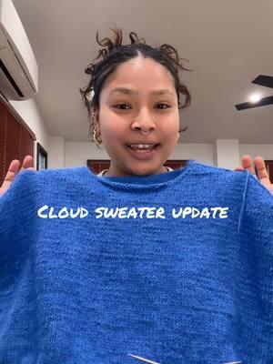 I’ve been feeling discouraged seeing so many fast and experienced knitters on this app, but I have to remind myself I’m still new and it’s not always about speed! #knittok #petitieknit #cloudsweater