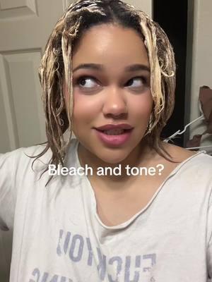 Like??? A bleach and tonw #bleachandtone #tanamongeau #tana #izellism #comedy #hair #blonde 