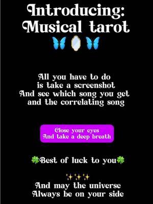 🎉 So we’re trying something different since it’s a new year!  🫶🏾Hope you all enjoy this and leave your screenshots in the comment section I may and something special for you 🦋Last but not least make sure whatever song you got add it to your favorite playlist #2025 #ysgmean #musicaltarot #tarot #spiritual #divination 