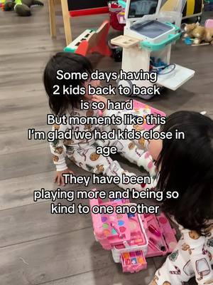 If you ever consider having kids back to back.  The first 2 year is hard but totally worth it! I love seeing their growing bond.  Especially our little one always looking up to her big sister.  #hayhaysisters #hanohkids #toddlersoftiktok #sistersister #sisterlylove #fyp #raisingtoddlers #haydenhanbyuloh #hayliehanbeitoh 