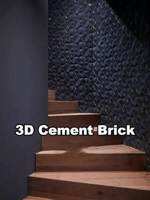 It needs to be installed piece by piece. Why do most people choose 3D cement tiles?#cementbricks #interiordesign #buildingmaterials #walldesign #wallboards #materials #decoration #harmercoverings #aleadtrend 