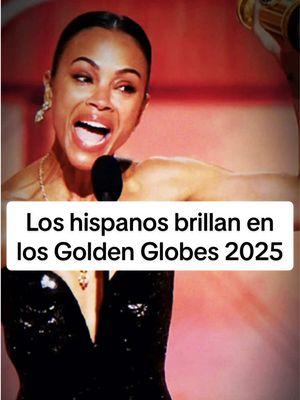 Los hispanos brillan en los premios Golden Globes del 2025, entre ellos Zoé Saldaña. #zoesaldana #sofiavergara #selenagomez #goldenglobes #globosdeoro #beverlyhills #redcarpet #emiliaperez #griselda #davidvaladez 