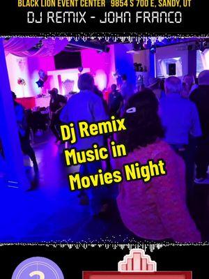 Jdp dance DJ Remix John Franco.  Movie music video night.  Adult singles dances in Utah.   #dj #djgig #djremixjohnfranco #djjohnfranco #utahdj 