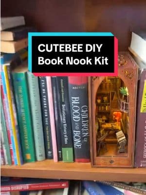 Do you want to see me assemble this book nook? I just got this book nook kit from my bf and so excited to try it!! #booknook #asmr #booknookdiy #booknookasmr #scrapbooking #journaling #cutebeeofficialshop #DIY #cutebee 