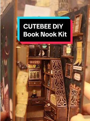 Do you want to see me assemble this book nook? I just got this book nook kit from my bf and so excited to try it!! #booknook #asmr #booknookdiy #booknookasmr #scrapbooking #journaling #cutebeeofficialshop #DIY #cutebee