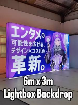 Big size lightbox backdrop is really nice. This is size 6m(W)x 3m(H).  #banner stands#exhibition#portable lightbox#Popup#fairs#events#Display stands#background#backdrop#backwall#advertising#advertisement#shop fittings#shop equipment