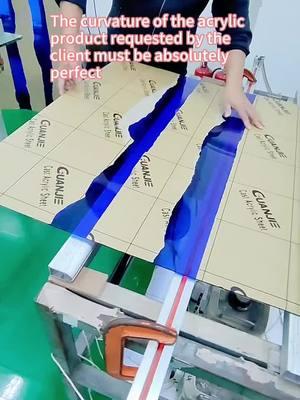 The curvature of the acrylic product requested by the client must be absolutely perfect#curvature #acrylicsheet #acrylicproduct #acrylic #custom #mjacrylicsheetfactory 