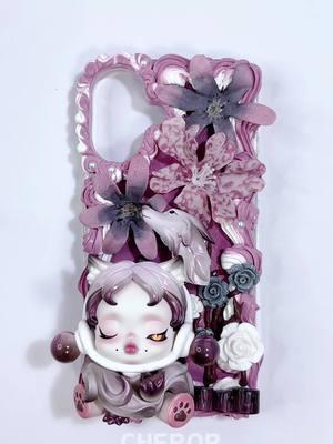 Skullpanda The Fox different style custom decoden case~ #asmr #cheror #asmrsounds #skullpanda #popmart #decoden #decodenphonecase #phonecase #DIY #custom #thefox #blindbox #samsung #creamglue #foryou #fyp 