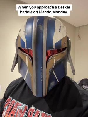 Be cautious when attempting this method on Mando Monday. #starwars #starwarstiktok #cosplay #mandalorian #mandomonday 