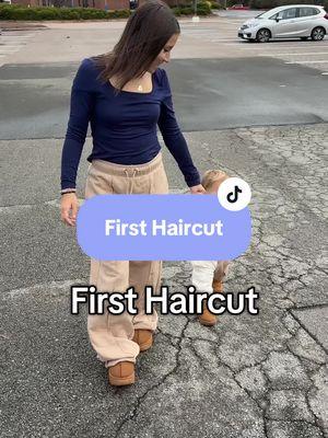 First Haircut 🥹🥹🥹 He was SUCH a trooper and looks so handsome!! #firsthaircut #haircut #babyhaircut #momlife #comewithme 