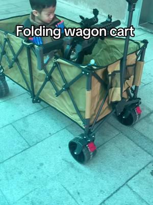 This wagon is a workhorse !! Great for outdoors with the kids —hauls up to 480lbs #wagon #foldablewagon #packagedelivery #Outdoors #heavyhaul #TikTokShop #tiktokmademebuyit 