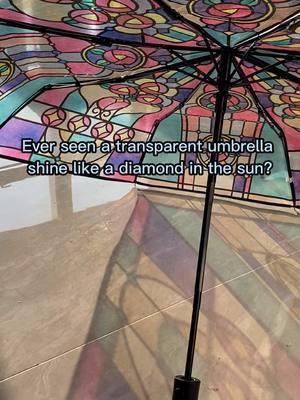 Ever seen a transparent umbrella shine like a diamond in the sun !  #gift #valentines #valentinesdaygift #girlgift #umbrellachallenge #rainbow #stunning #transparent #umbrella 