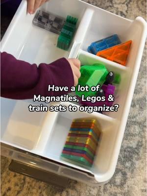 Post-holiday toy organization! These new bins are working so great for us for storing building toys in particular. Magnatiles, legos, train sets, really anything you want to keep contained with a lid will work great in these clear bins!  What would you store in these? Thinking they’d also be good for Barbies and craft supplies? 🛒Bins are linked in my Amazon shop! Find the link in my bio.  ⭐️Follow me for more organizing, cleaning and homemaking ideas and motivation for busy moms.  #MomsofTikTok #organizingtiktok #toyorganization #playroomorganization #legostorage #toystorage #amazonfinds 