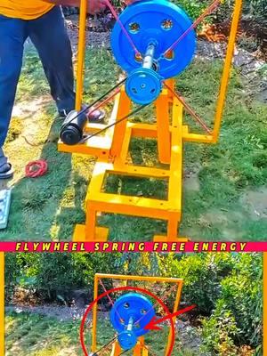 flywheel Spring free Energy Machine Generator part 2... #diyproject #DIY #motor #energy #handcraft #crafts #foryou 