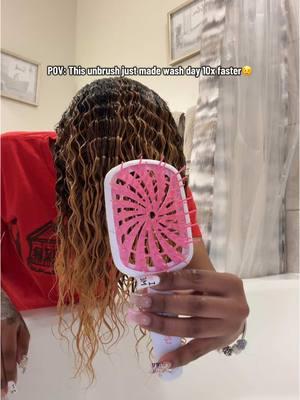 For only $14 🚨You dont think you need it until you try it😉 This brush is the truth!! #viral #tutorial #washday #curlyhair #curlyhairwashday #unbrush #brushmycurlyhair #unbrushreview #unbrushdetanglinghairbrush #TikTokShop 